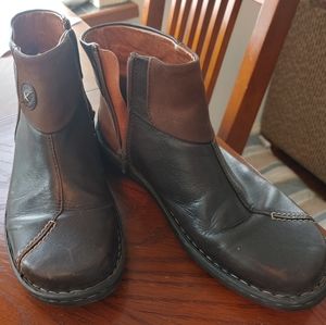 Josef Seibel suede and leather booties